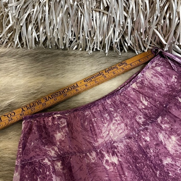 TALBOTS 4P Purple Tie Dye Tired Flared Lined Circle Skirt Bohemian Side Zip - Picture 5 of 9